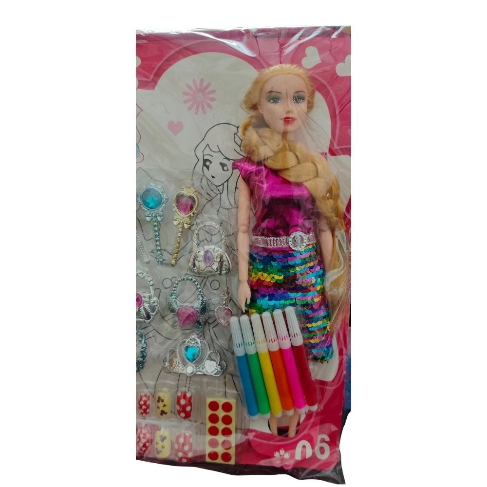Barbie Doll With Jewellery Set |   Rubber  |   Toys| 1+ Years Secondary image