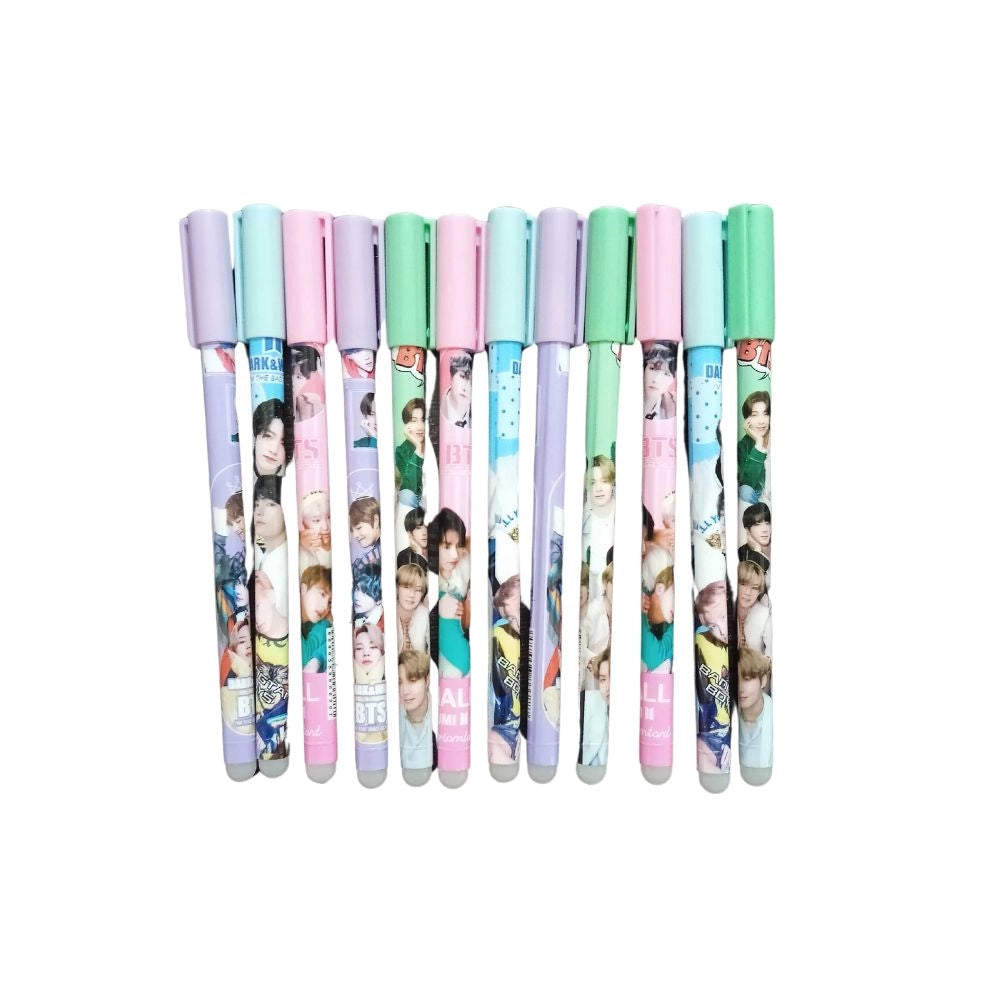 12_Pcs Set BTS Theme Reusable Pencil  | Plastic, Metal | Stationery | 3+ Years Secondary image