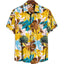 Generic Men's Casual Floral Printed Cotton Blend Unstitched Shirt Fabric 1.6 Mtrs (Yellow)