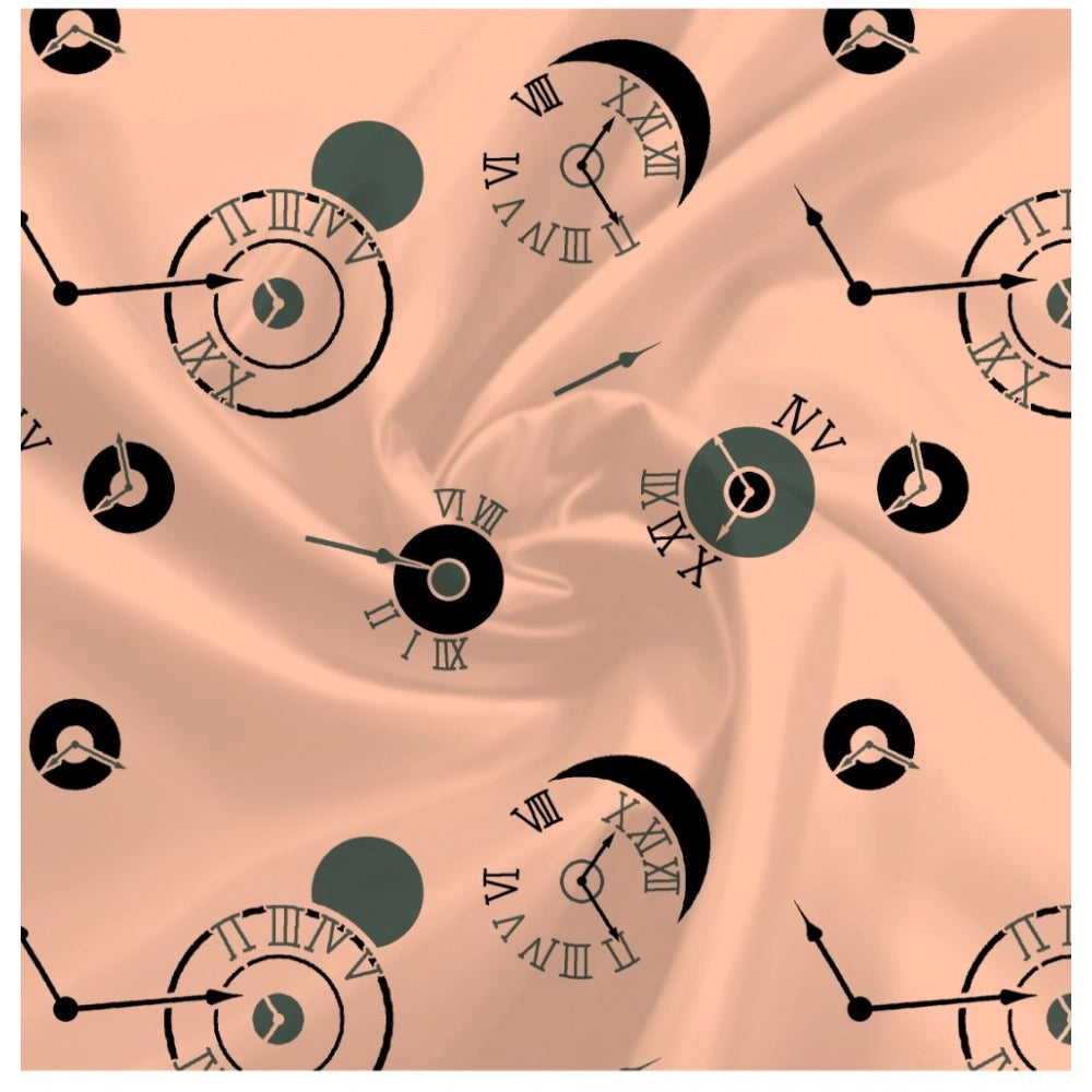 Generic Men's Casual Floral Printed Cotton Blend Unstitched Shirt Fabric 1.6 Mtrs (Orange) Secondary image