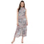 Generic Women's Polyester Chiffon Printed Sleeveless Dress (Multicolor)