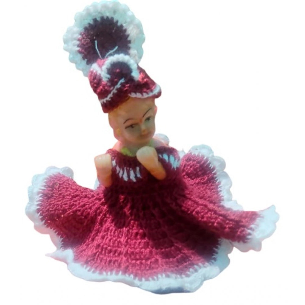 Generic Laddu Gopal Tharad Dress Size: 0 To 6 (Maroon) Main image