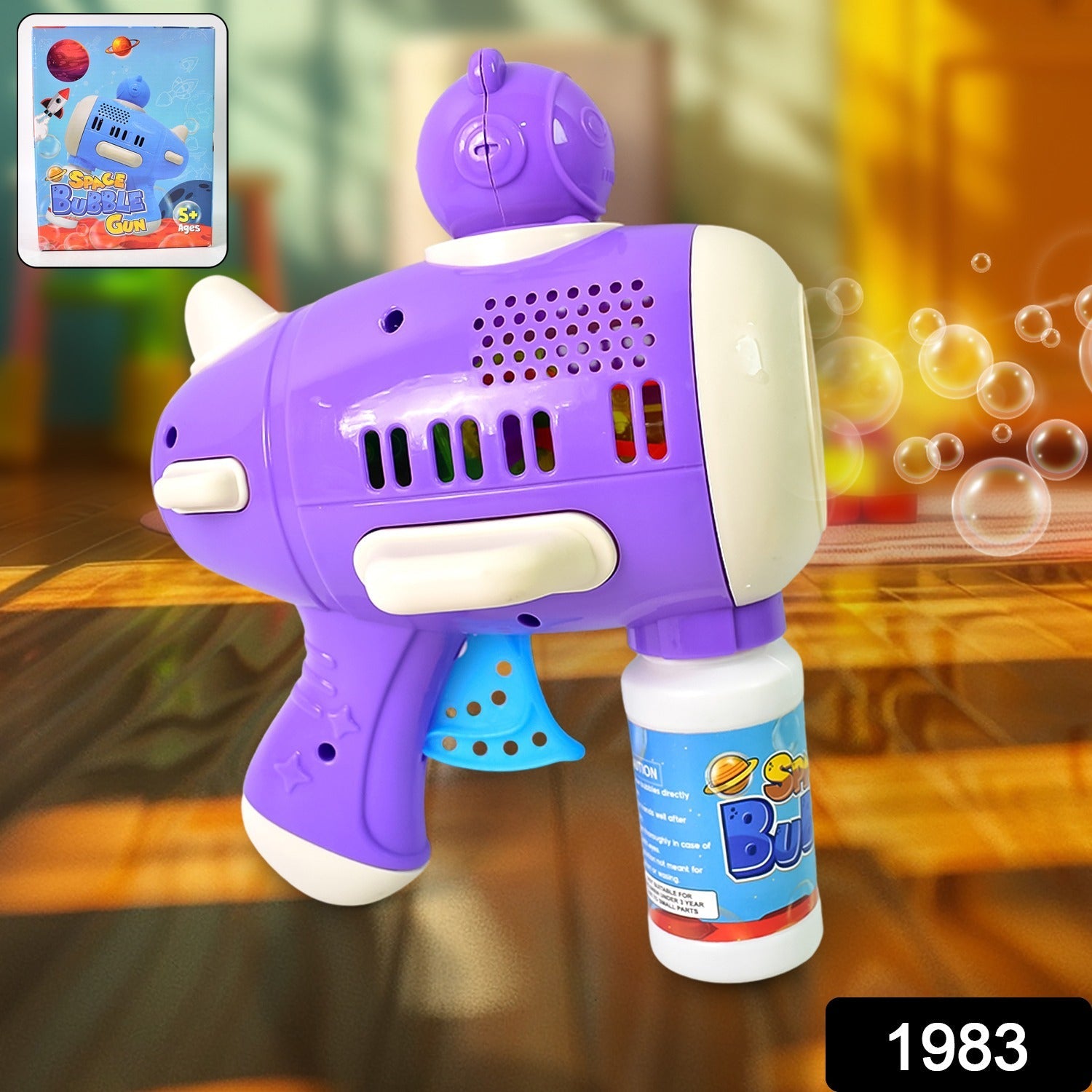 Bubble Gun Toy – Automatic LED Leak-Proof Fun for Kids | Aditi Secondary image