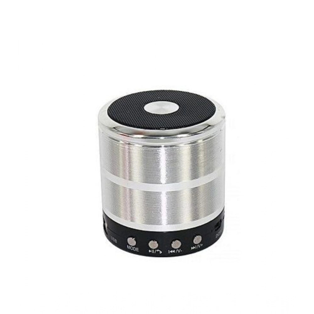 Generic Plastic Rubber Wireless WS887 Bluetooth Speaker (Silver) Main image