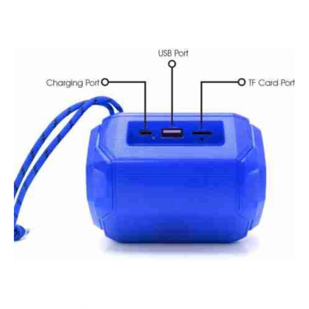 Generic Plastic Rubber Wireless A005 Bluetooth Speaker (Blue) Secondary image