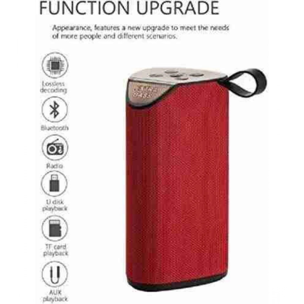 Generic Plastic Rubber Wireless TG111 Bluetooth Speaker (Red) Main image