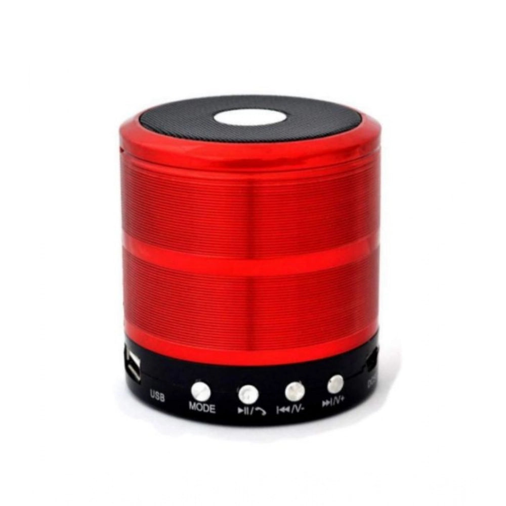 Generic Plastic Rubber Wireless WS887 Bluetooth Speaker (Red) Main image