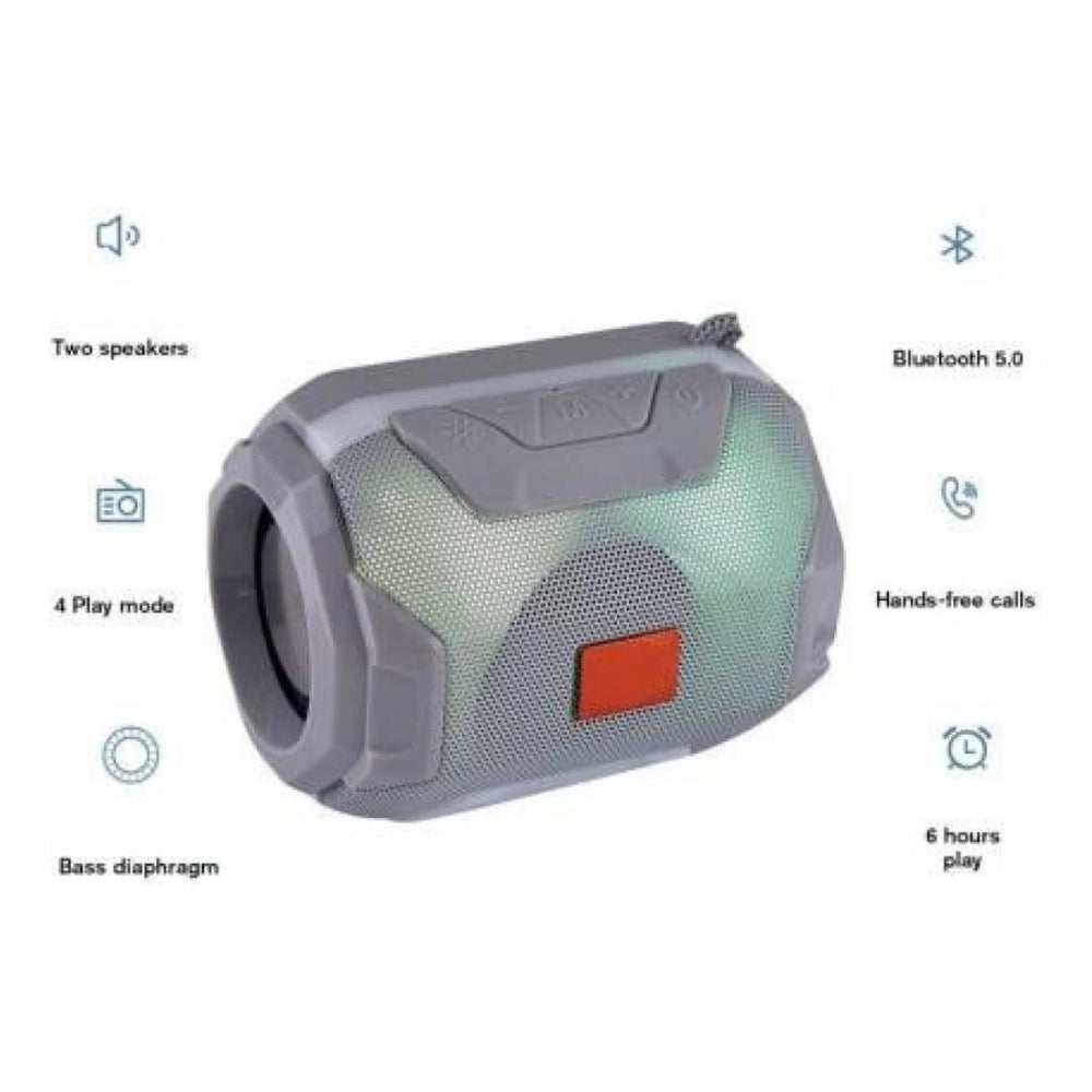 Generic Plastic Rubber Wireless A005 Bluetooth Speaker (Grey)