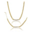 Generic Women's Stainless Steel Gold Polish Polish Hand Bracelet And Necklace (Gold Plated)
