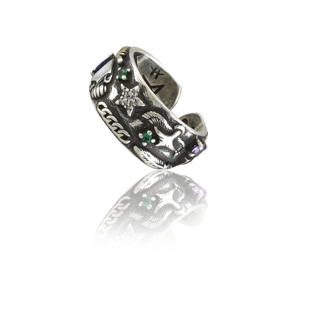 Generic Stainless Steel Imported High-Quality Office Wear Freesize Ring (Silver Plated) Main image