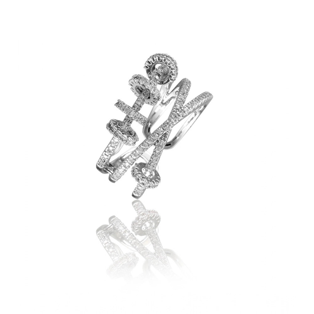 Generic Stainless Steel Silver High-quality Freesize Ring (Silver Plated) Main image