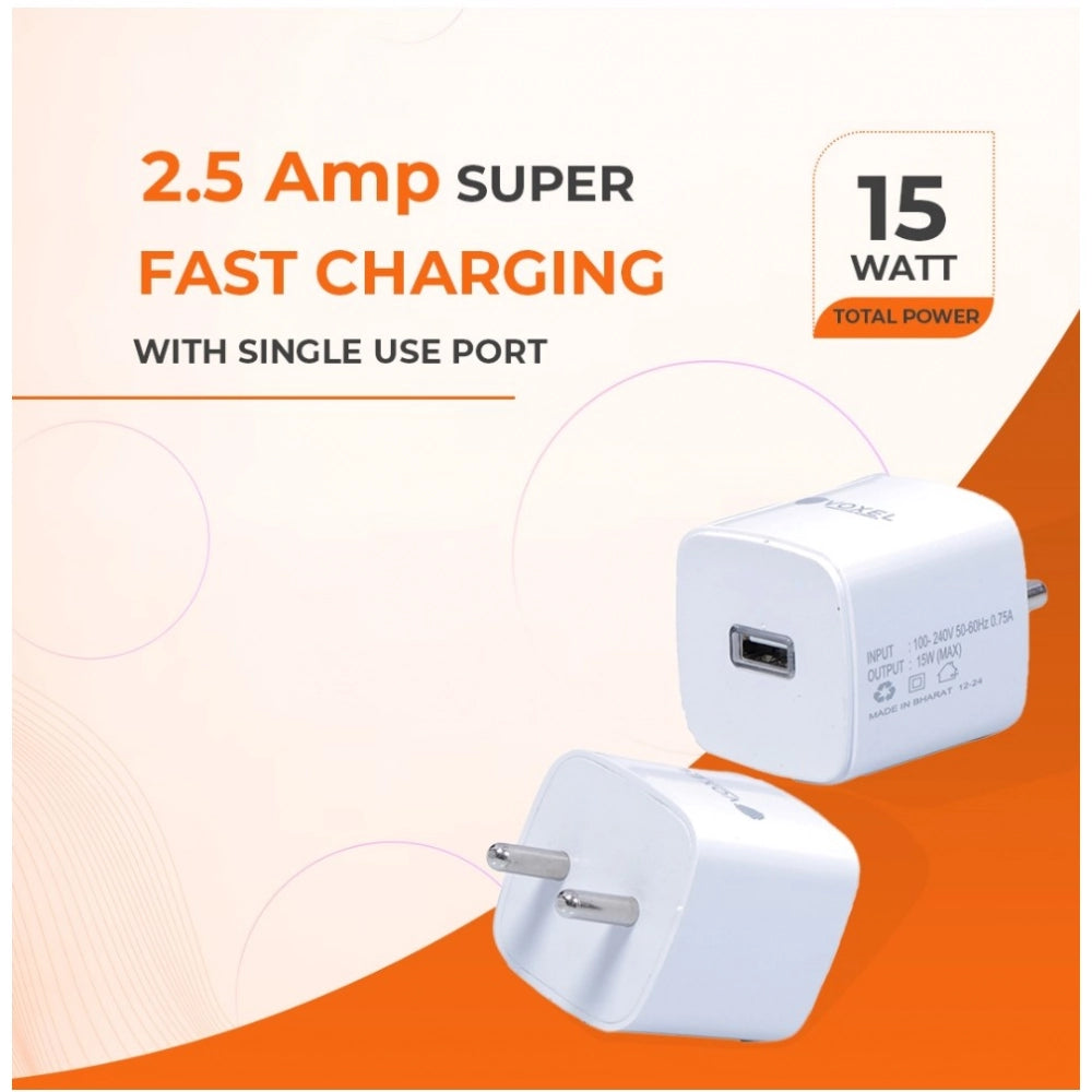 Generic VOXEL 15 Watt Usb Charger AB Plastic (White) Secondary image