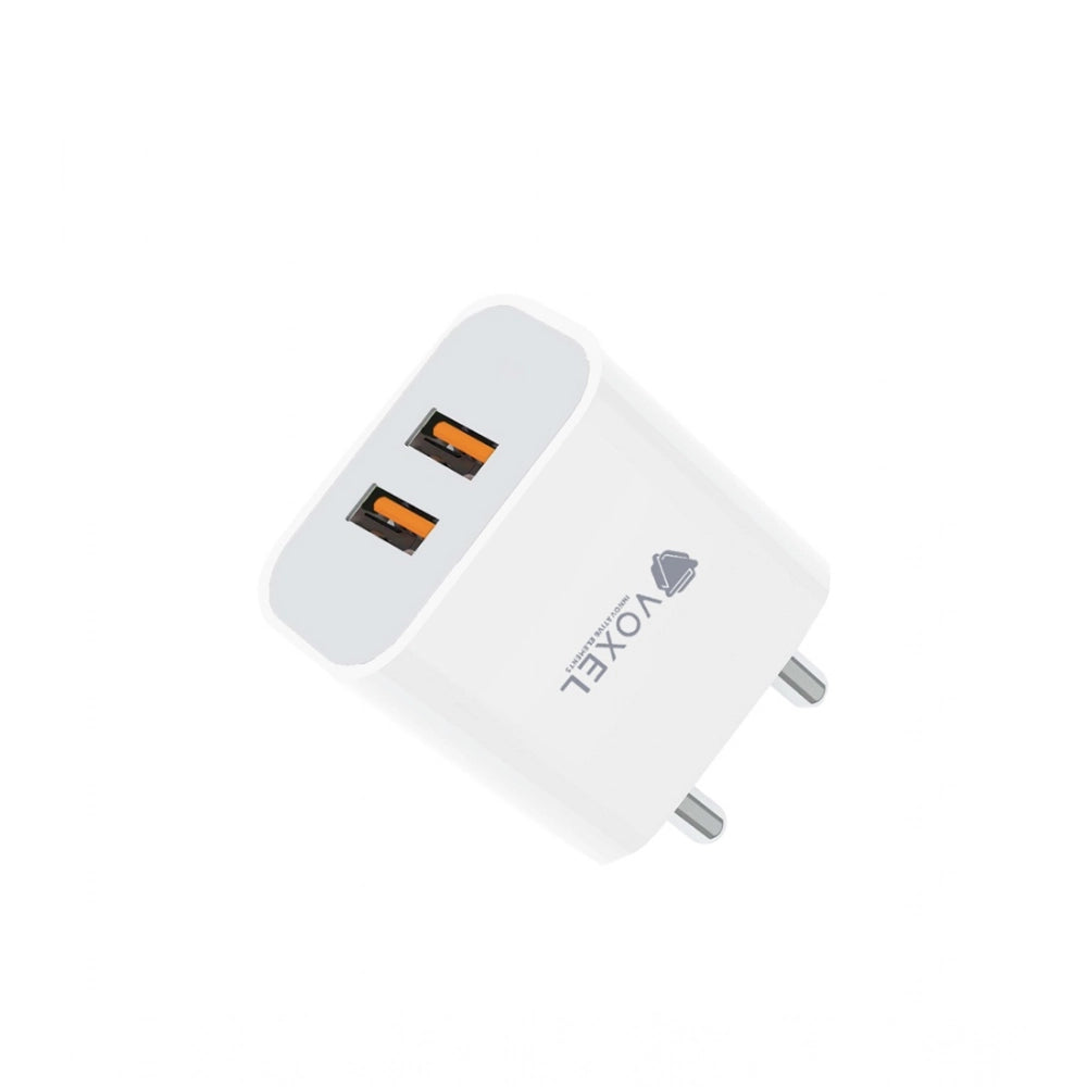 Generic VOXEL 18 Watt Double Usb Port Charger AB Plastic (White) Main image