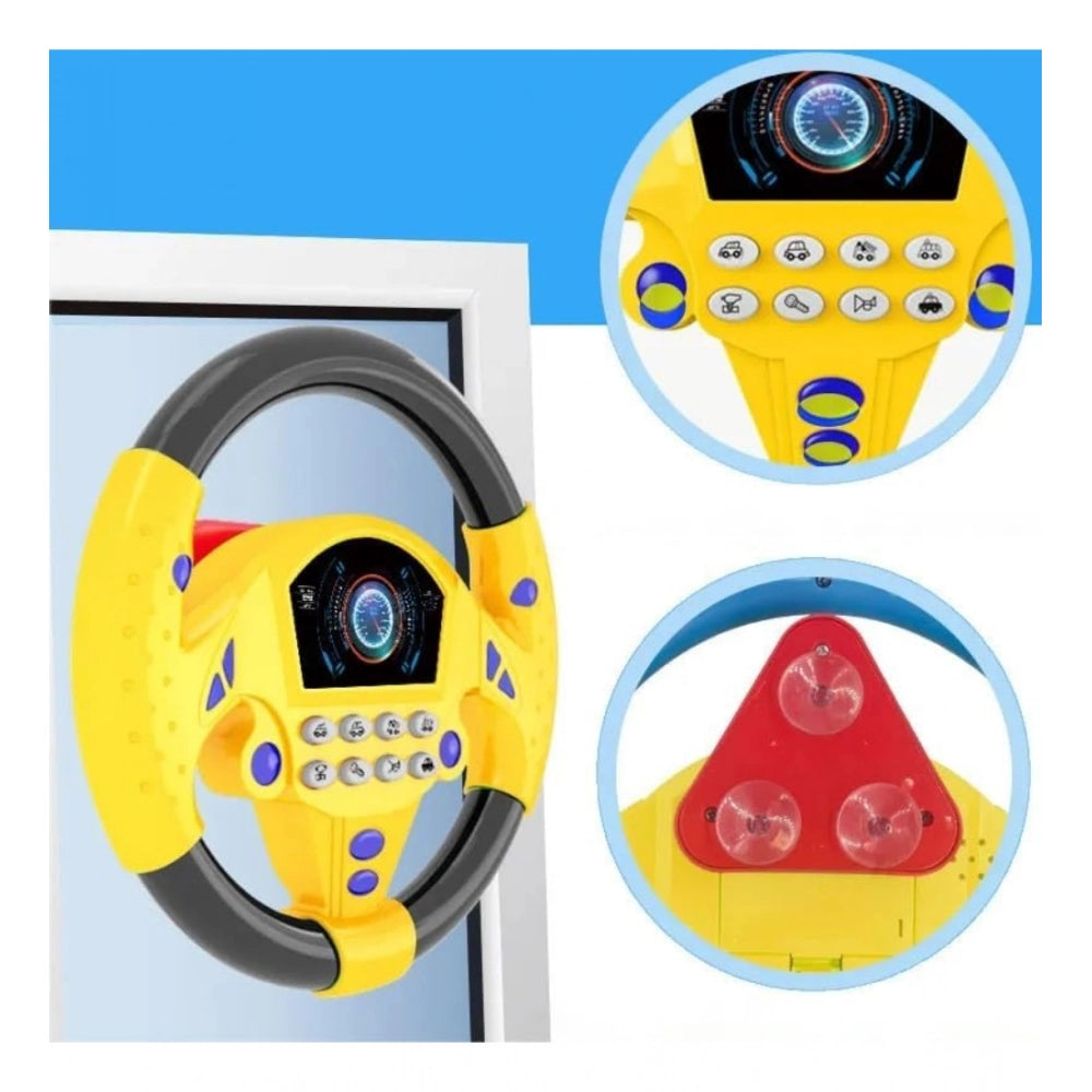 Generic Plastic Steering Wheel Driving Controller Toy (Multicolor) Secondary image