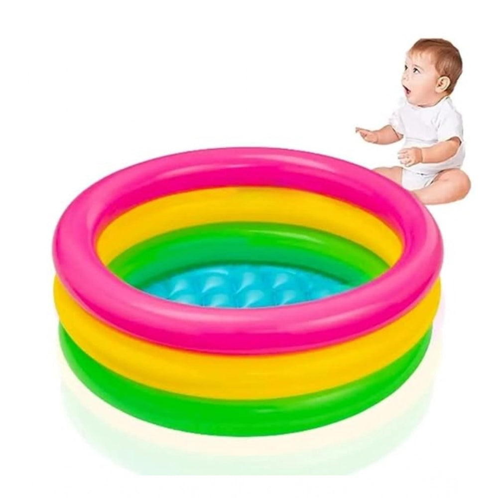 Generic Plastic Bath Tub With Pump 3 Ft Round For Kids (Multicolor ) Secondary image