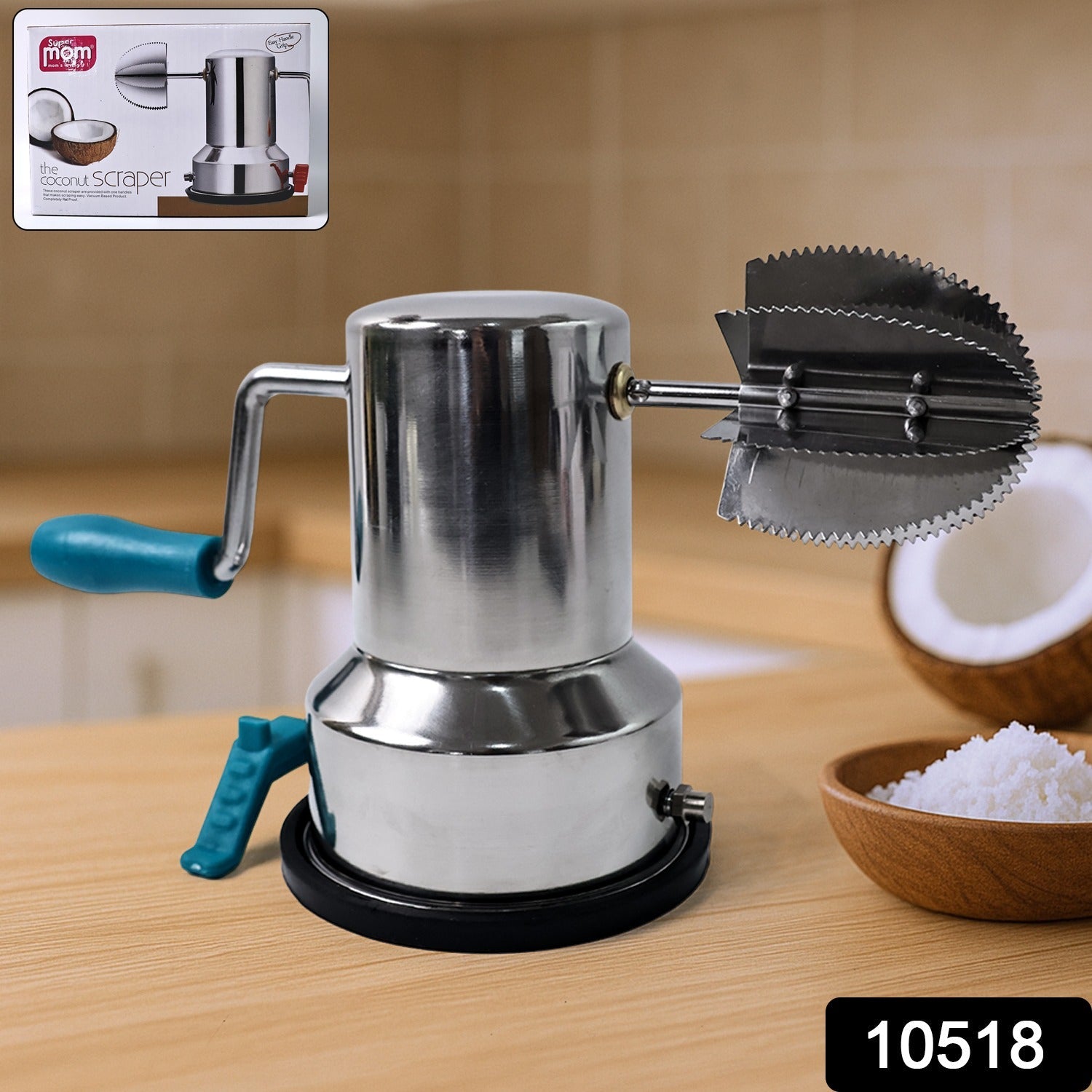 Coconut Scraper – Durable Stainless Steel with Suction Base Secondary image