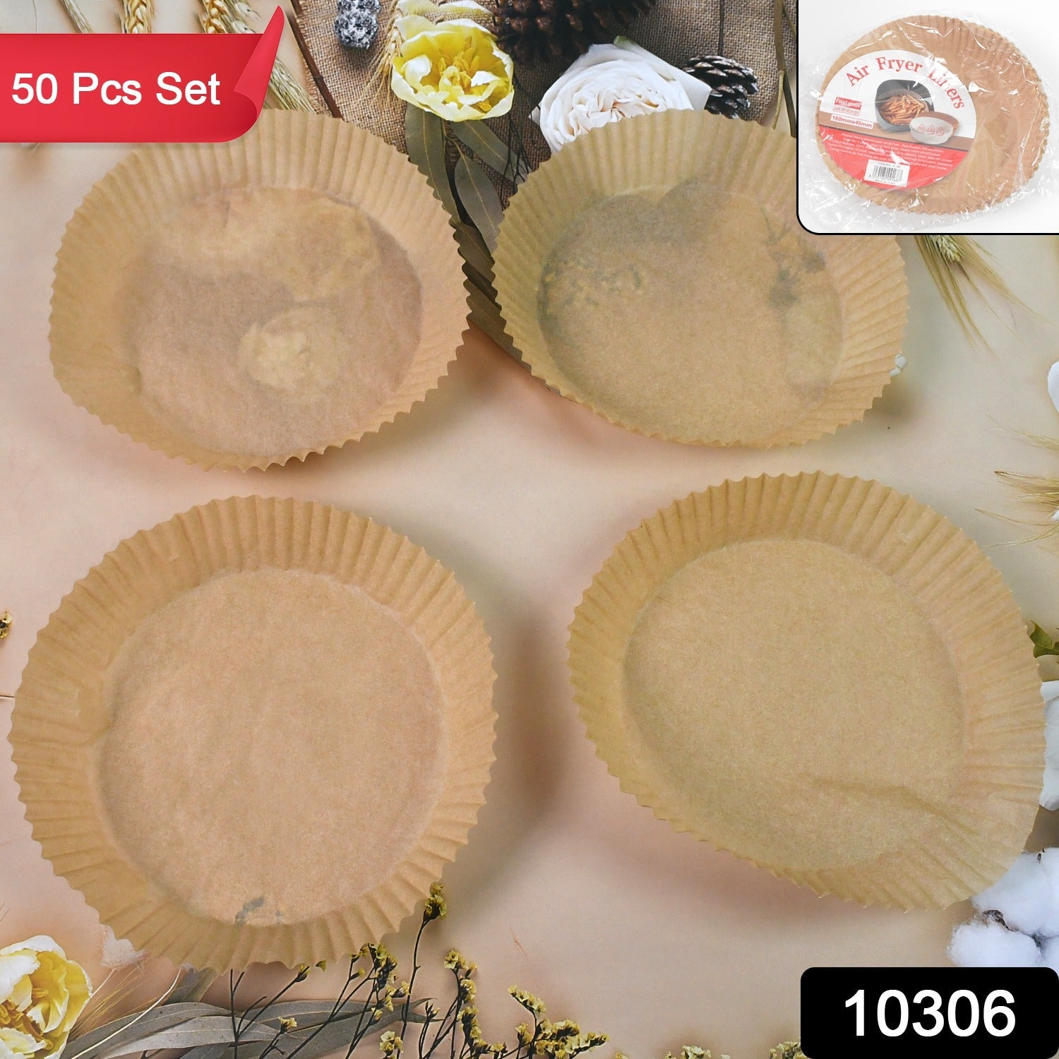 Air Fryer Liners – Round Disposable Parchment (50 Pcs) | Dabster Secondary image