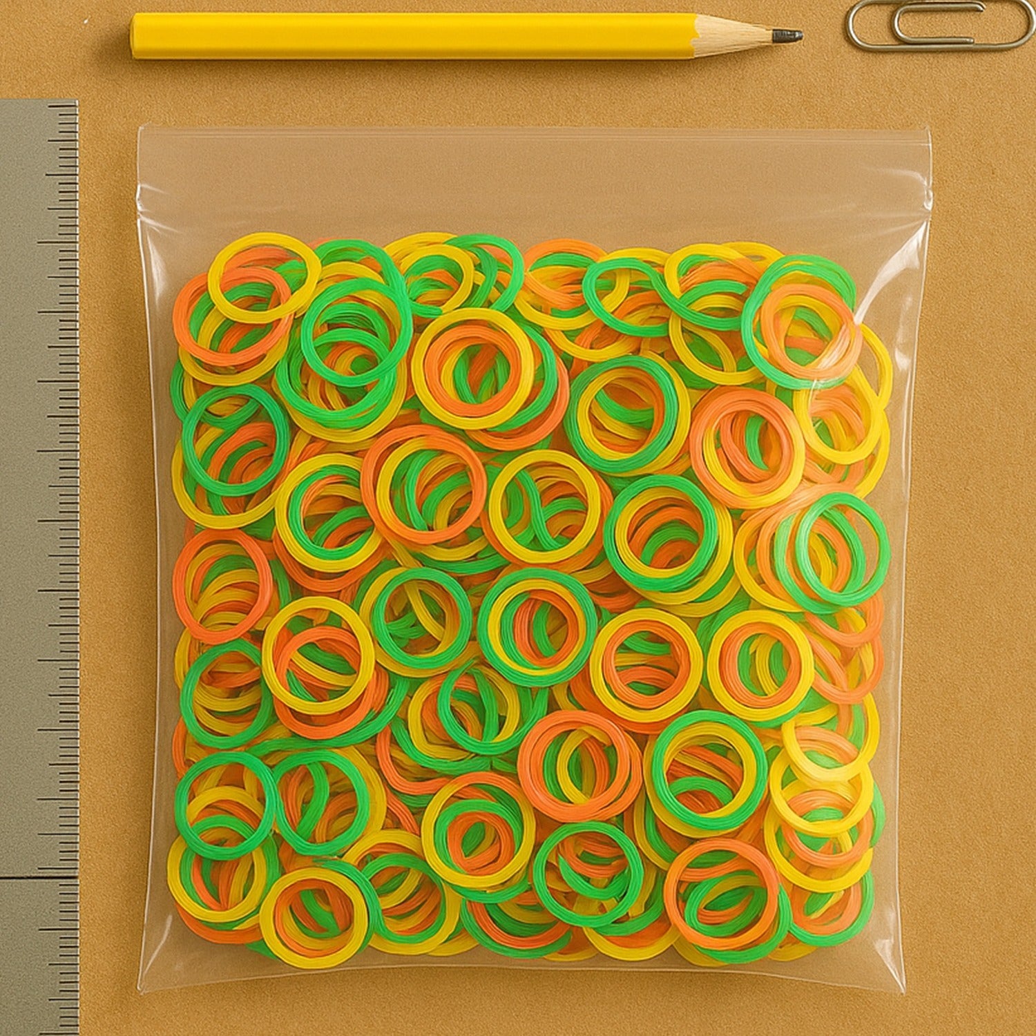 Elastic Rubber Bands – Multicolor, Durable for Office & Home | Papezo Secondary image