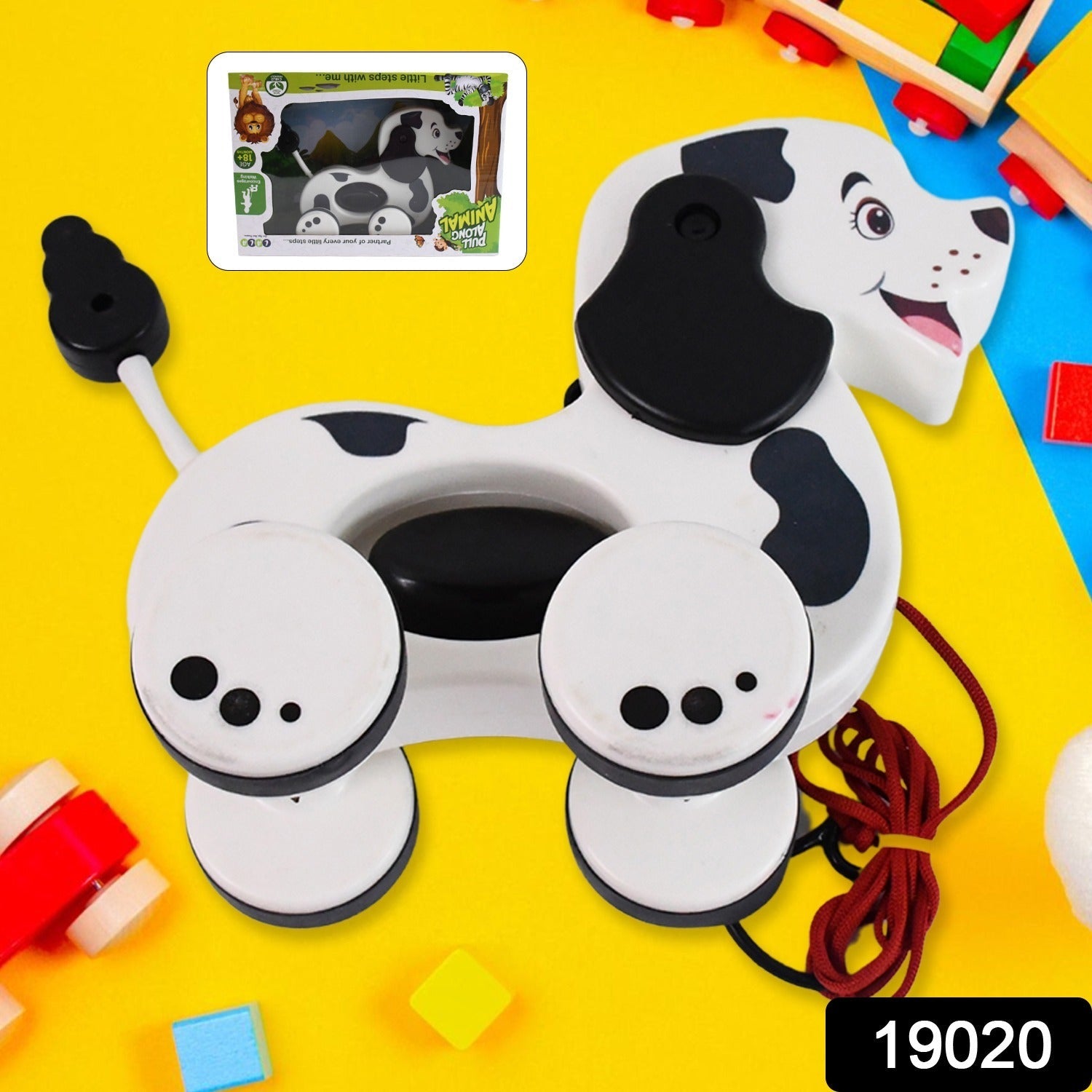 Pull Along Toddler Toy – Developmental Dog Design for Walking Secondary image