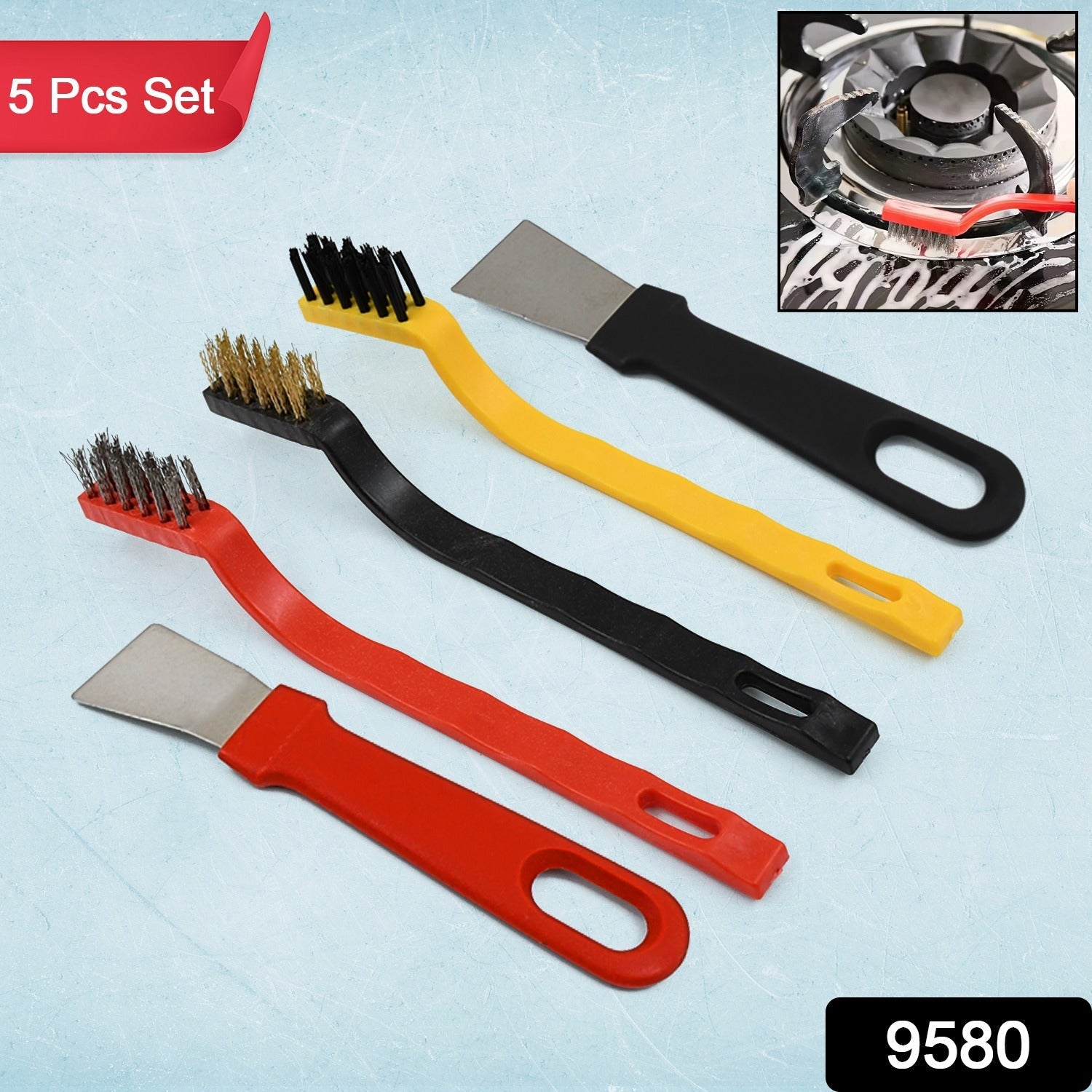 Wire Brush & Scraper Set – 5 Pcs for Rust & Paint | SparkleTidy Secondary image