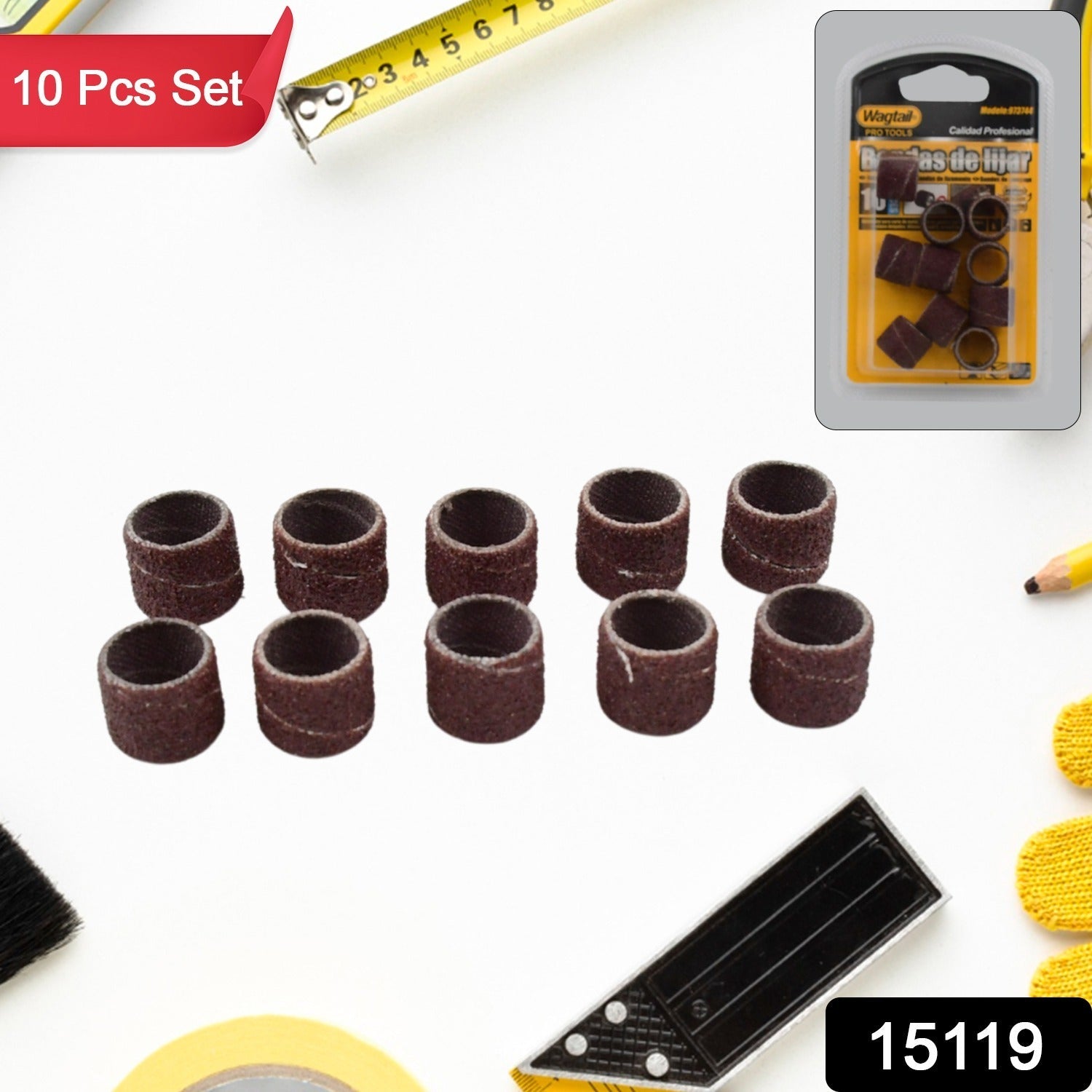 Drum Polishing Kit – 10 Pc Sanding Sleeves Set | ToolMate Pro Secondary image