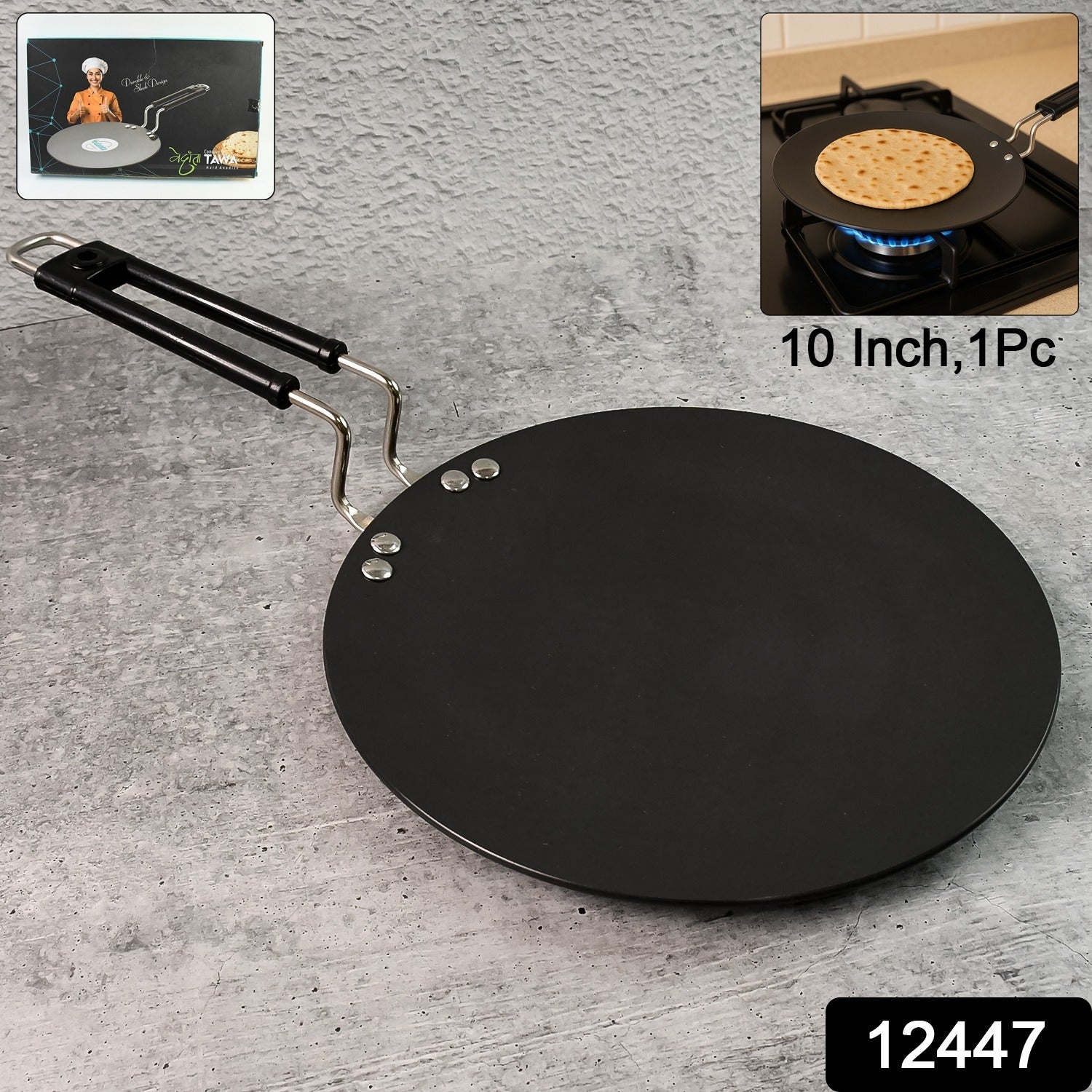 10 Inch Non-Stick Flat Roti Tawa – Durable Even Cooking Secondary image