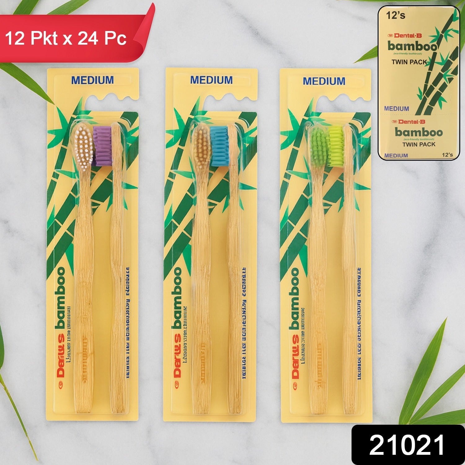 Bamboo Toothbrush Twin Pack – Eco-Friendly Daily Oral Care Secondary image