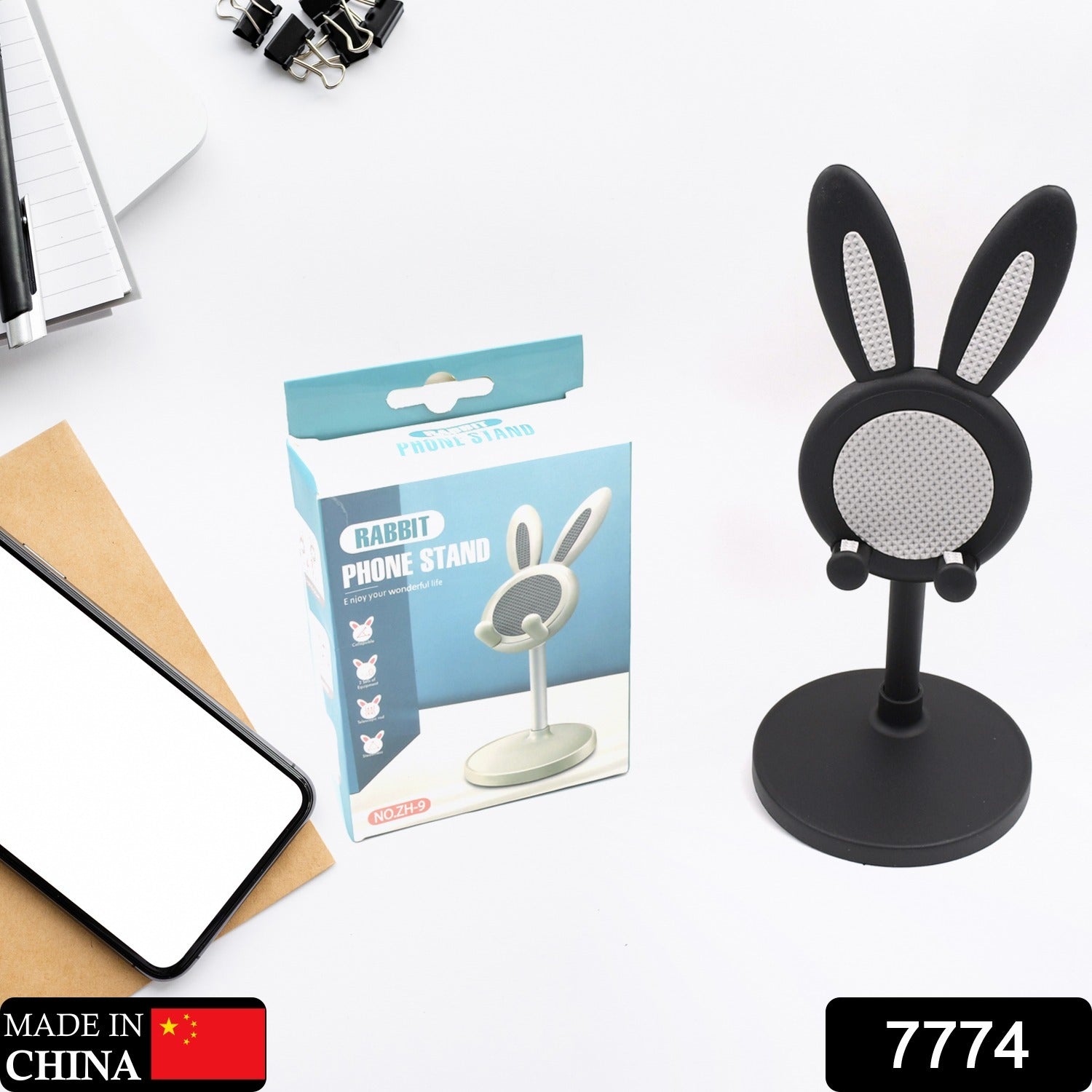 Bunny Phone Stand – Adjustable Desk Holder for Phones & Tablets | CookAura Secondary image