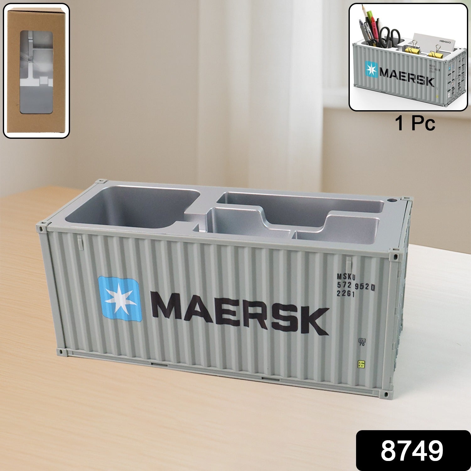 Container-Style Desk Organizer – Durable Multi-Compartment Storage Box Secondary image