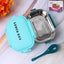 Leakproof insulated stainless steel lunch box set with spoon and fork accessories