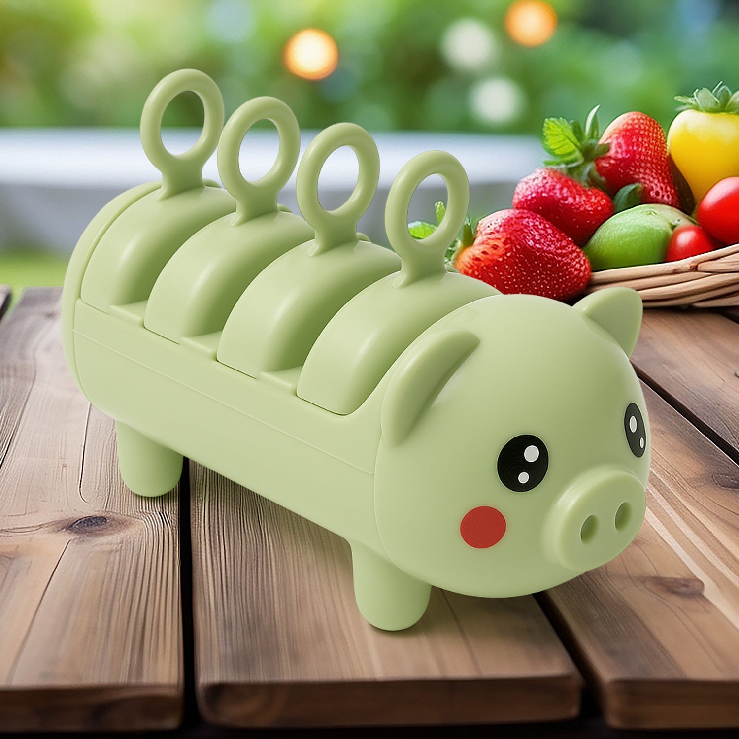 Pig Shape Ice Mold – 4-Cup BPA-Free Tray for Kulfi | Indo Glow Secondary image