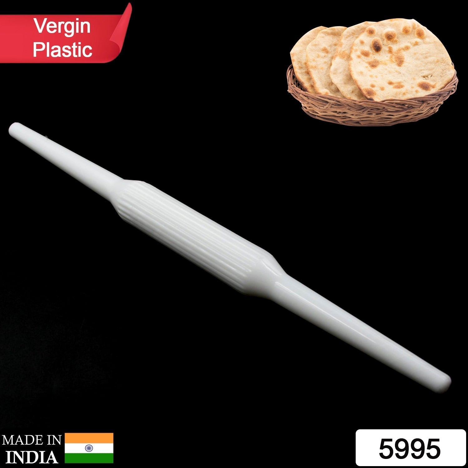 Roti Belan – High-Quality Plastic Rolling Pin for Chapati | CookAura Secondary image