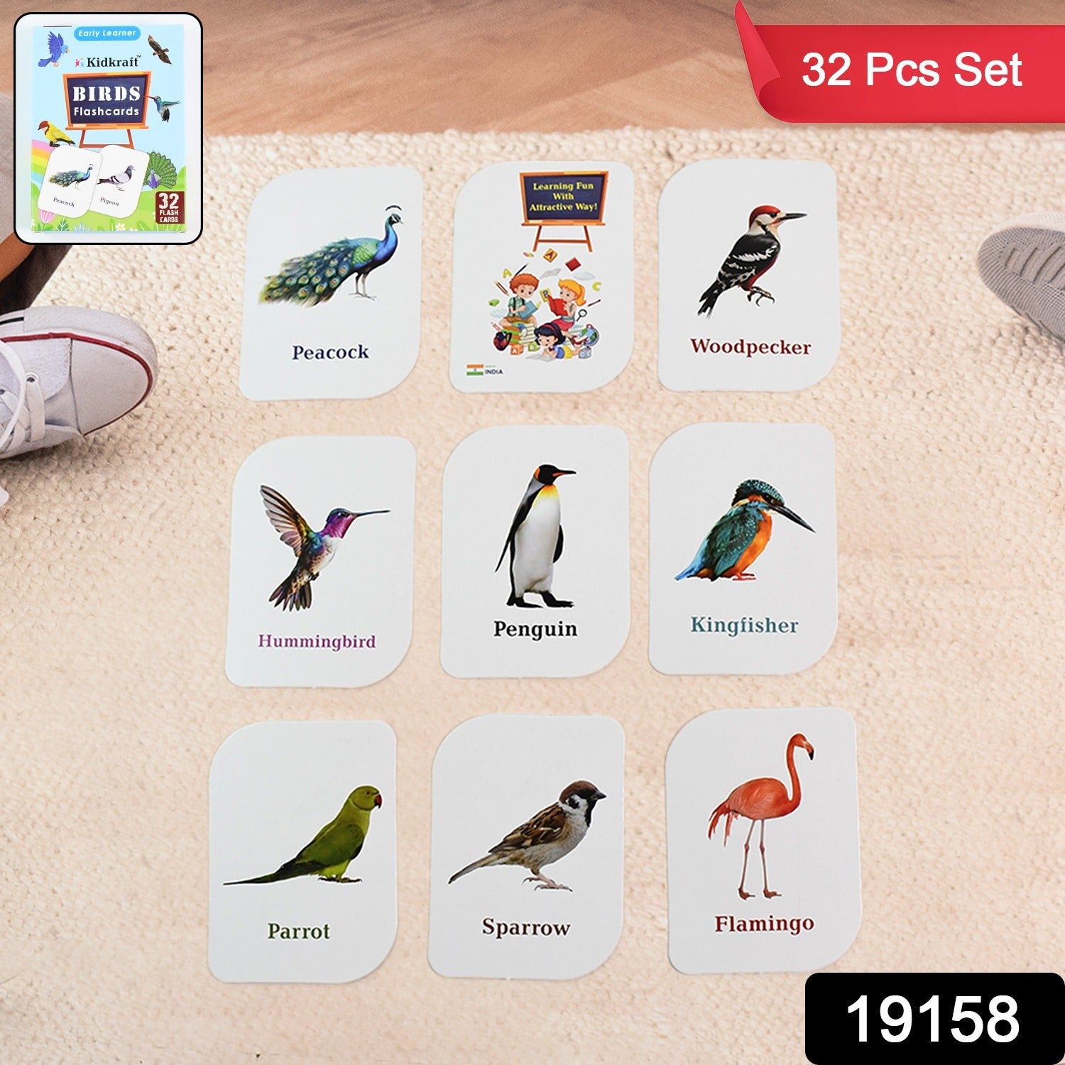 Bird Flashcards – 32 Realistic Educational Cards for Kids Secondary image