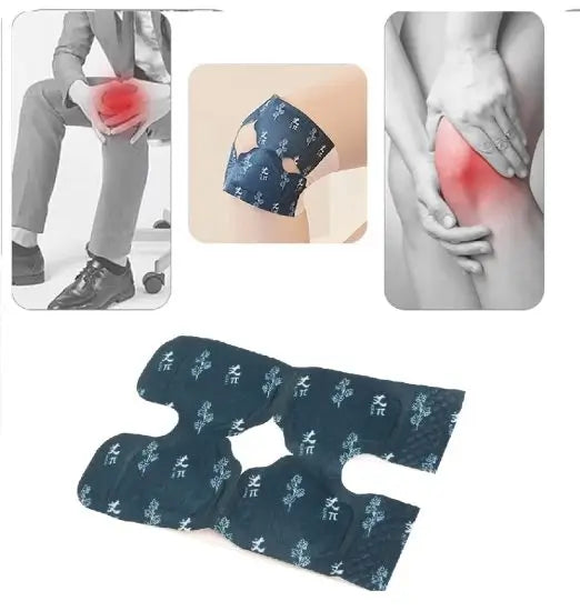Hot Compress Self-heating Warming Patch Mugwort Warming Knee Patch Old Cold Leg Joint Pain Moxibustion Knee Warming Pain Relife Patch, Quick Heating Pain Relief Patches (Pack Of 1).