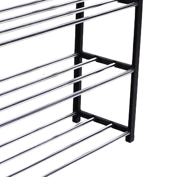 Packaging of the Indo Glow 4 Tier Shoe Rack, indicating easy assembly.