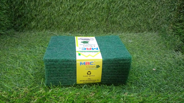 Aqua green cleaning scrub pads, showing the 10-piece bundle.