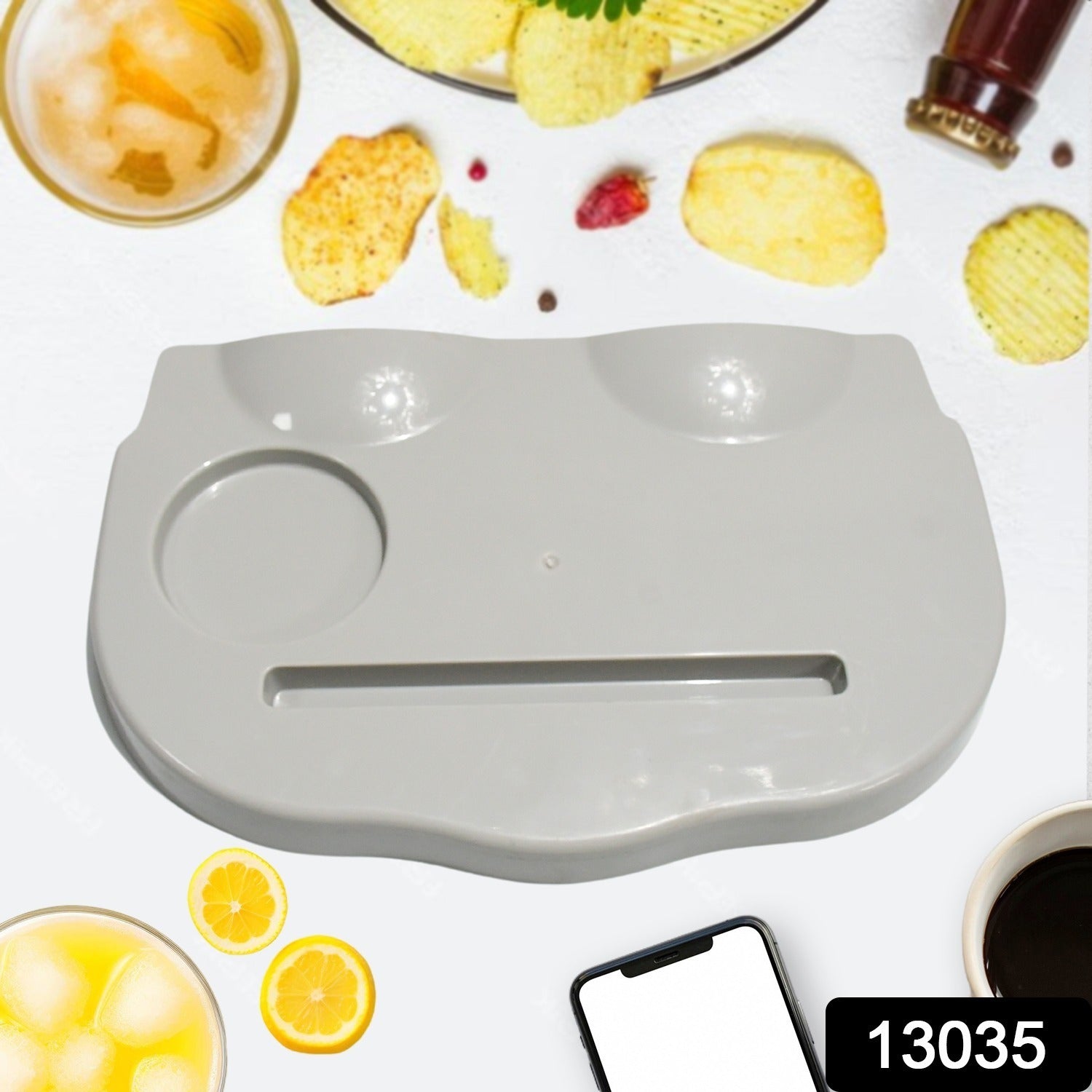 Snack Caddy Tray – Sofa & Movie Night Drink Holder | TableNest Secondary image