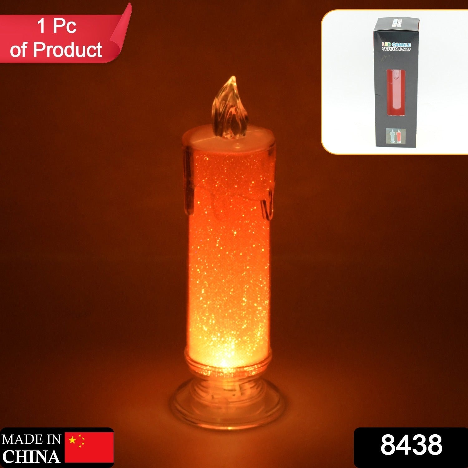 Red LED Flameless Candle – Realistic Flickering Pillar | Styleva Secondary image