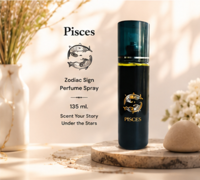 Zodiac Signs Pisces liquid body Spray for men women ( 135 ML ) Secondary image