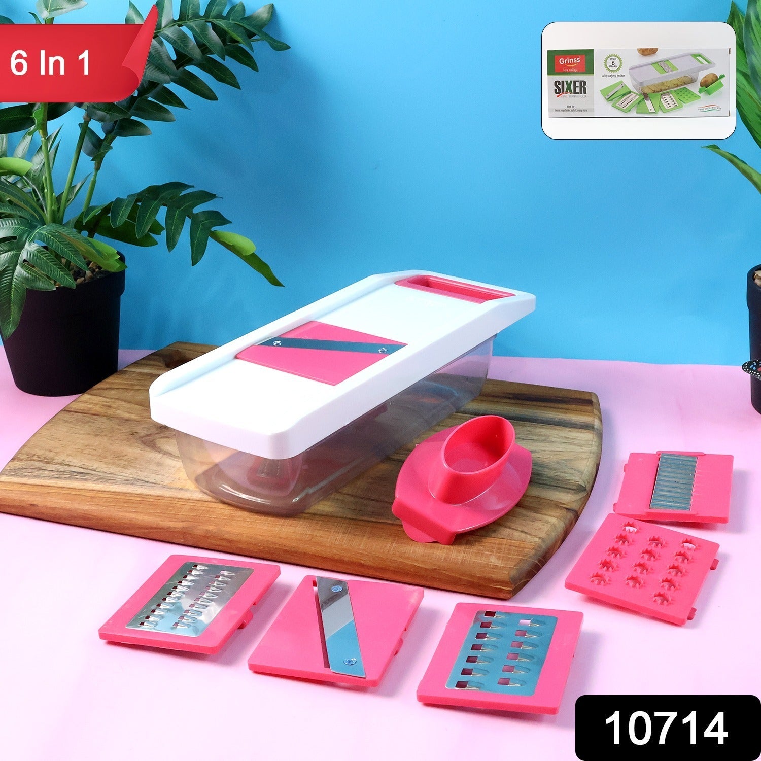 Vegetable Slicer – 6-in-1 Chopper, Grater & Slicer Set for Kitchen Secondary image
