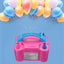 Close-up of the electric balloon pump demonstrating its dual nozzle design.