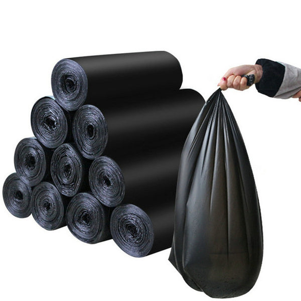 FERVENT Eco-Friendly Garbage Bag, medium black, 24x32 inches, ready for household waste. Main image