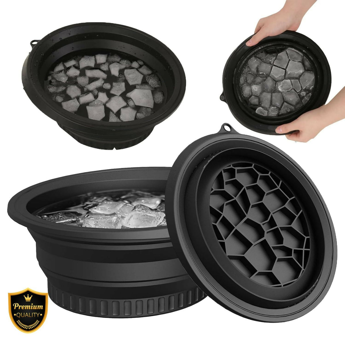 Main image showing Silicone Face Ice Bowl's flexible silicone design Main image