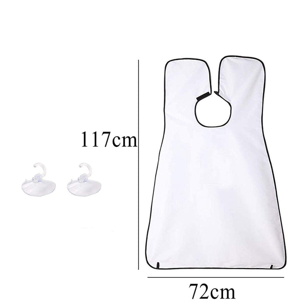Folded hair clippings catcher apron, compact and ready for storage or travel.
