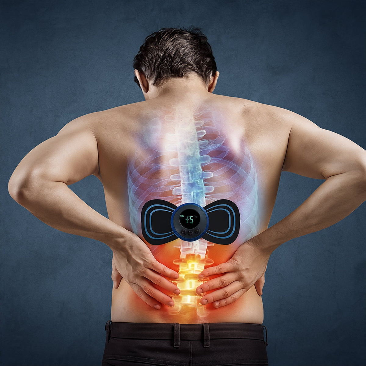 Portable Neck Massager with EMS technology from Velvet Wellness. Main image