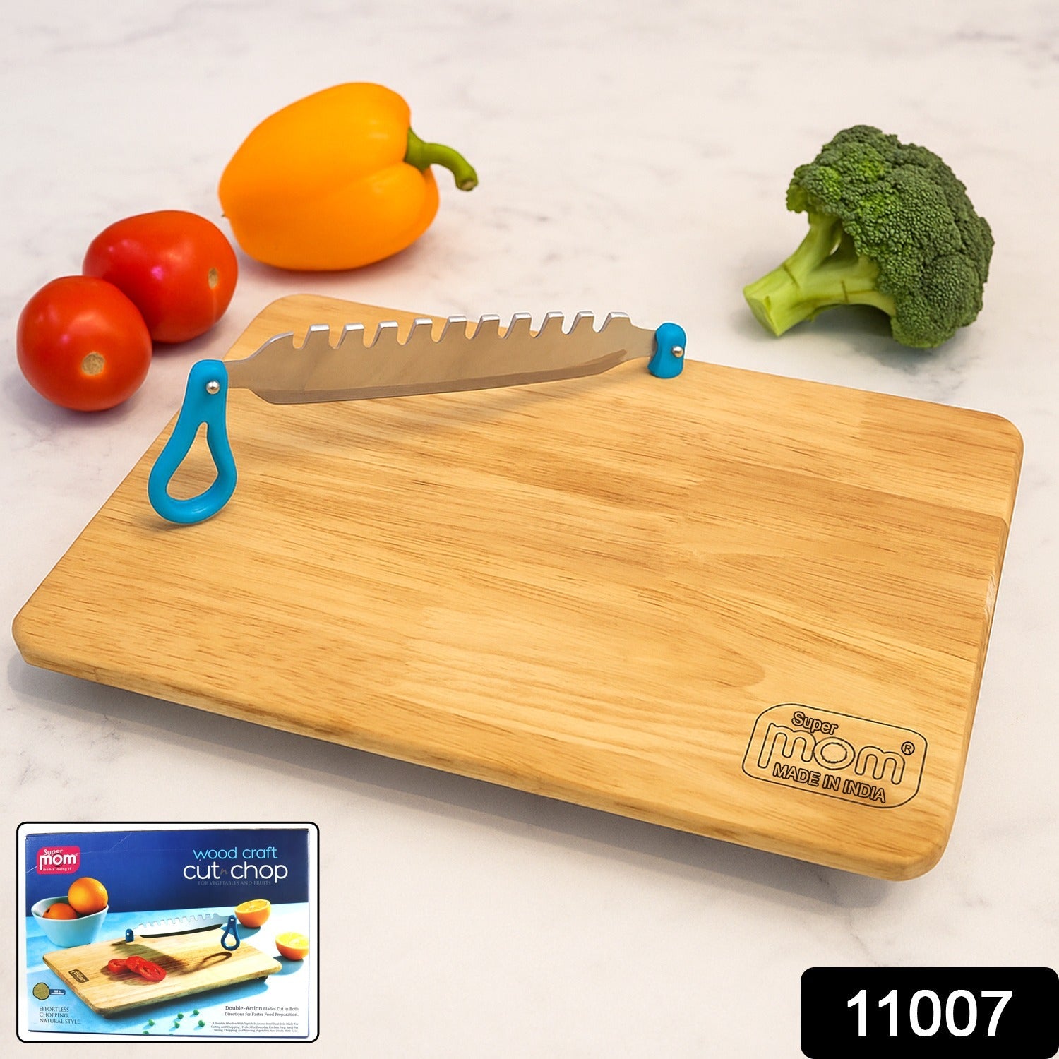 Wooden Cutting Board with Ergonomic Knife – Durable & Compact Set Secondary image