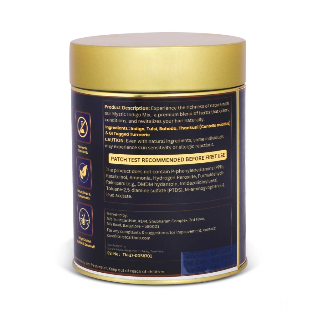 Generic Women's Vixa Naturals Indigo Mix Hair Color | Henna Powder for Hair | Natural Black Herbal Hair Dye | Organic Mehndi with Indigo, Tulsi, Baheda &amp; Thankuni | 25g x 8 Secondary image