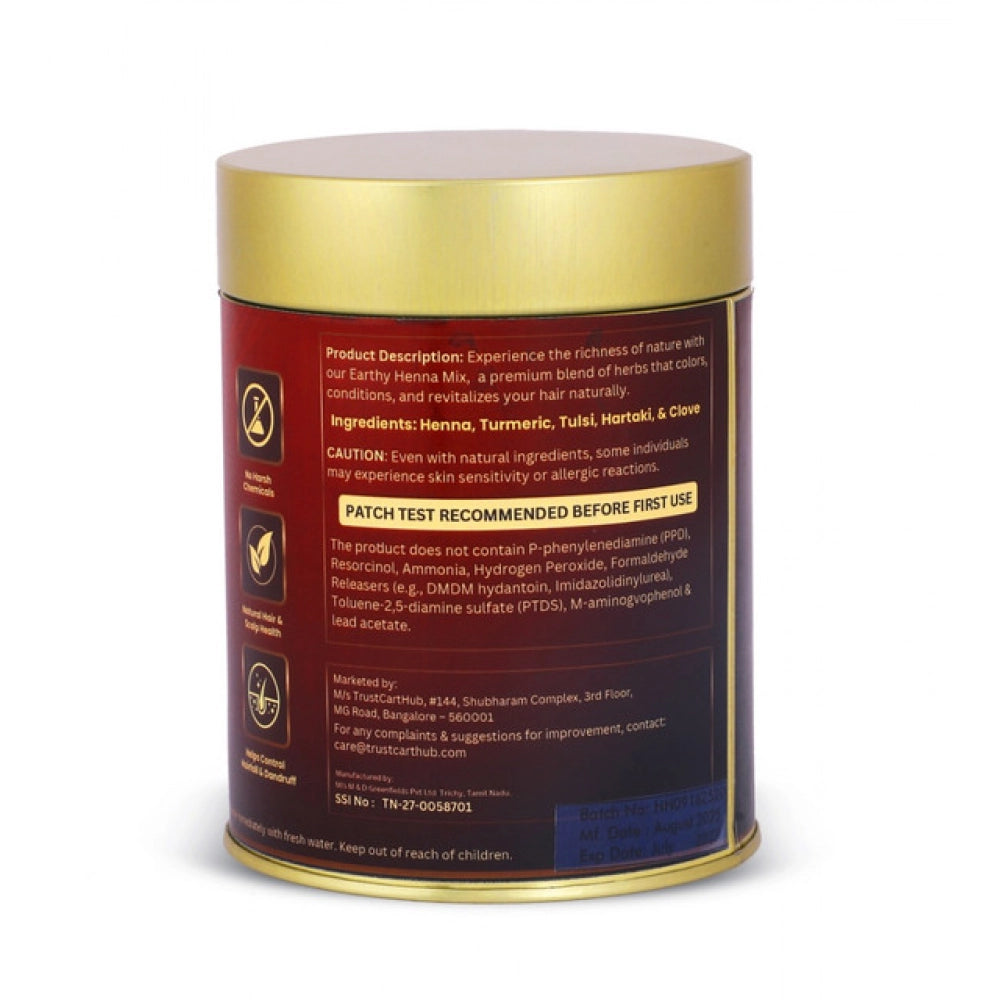 Generic Women's Vixa Naturals Dark Brown Mix Hair Color | Henna Powder for Hair | Natural Black Herbal Hair Dye | Organic Mehndi with Indigo, Tulsi, Baheda &amp; Thankuni | 25g x 8 Secondary image