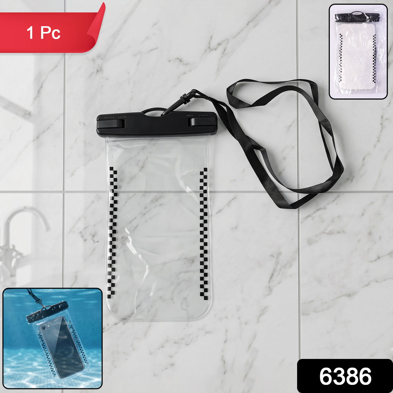 Waterproof Mobile Pouch – Universal fit with waterproof seal and lanyard Secondary image