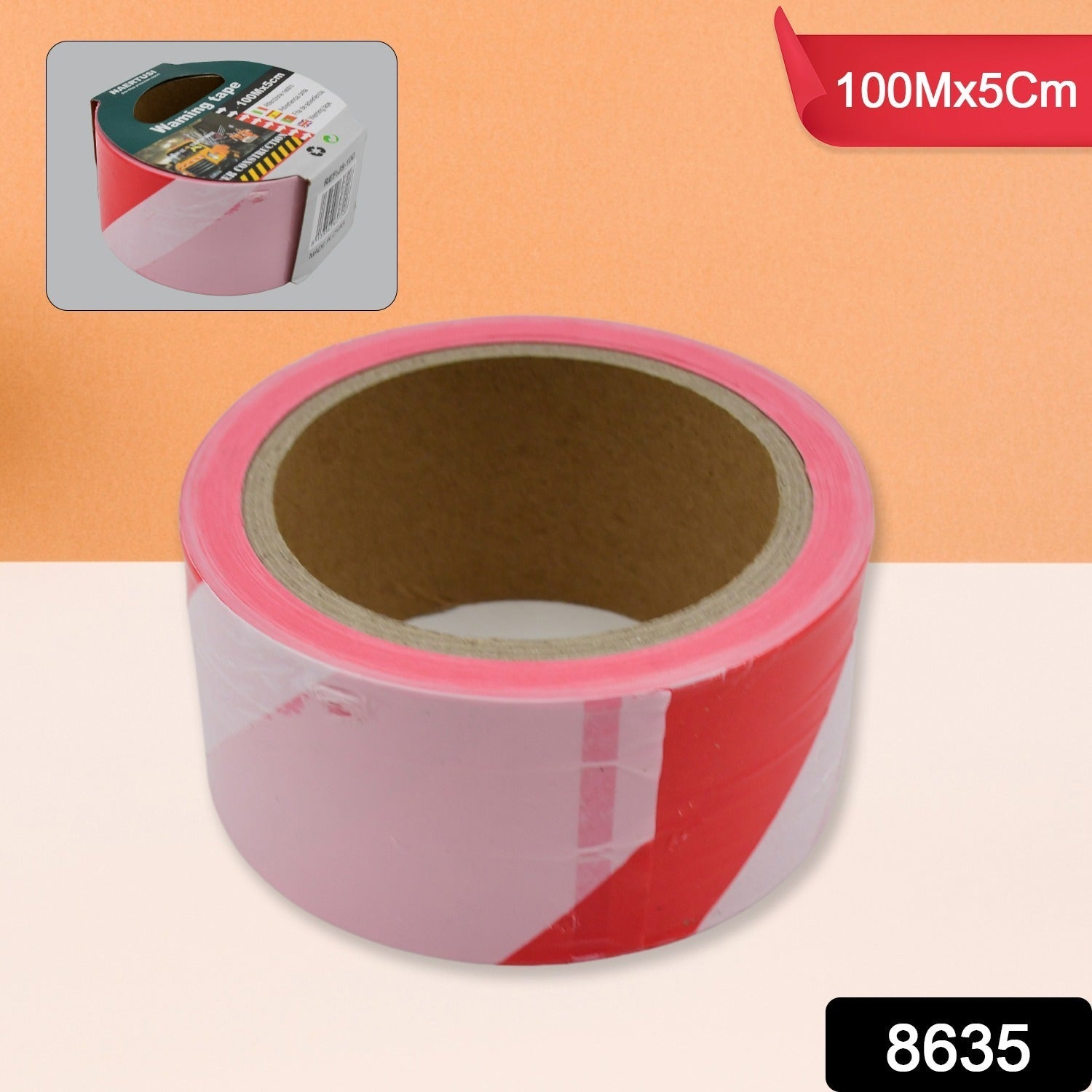 Safety Warning Tape – Non-Adhesive, 100M x 5CM | Velvet Wheels Secondary image